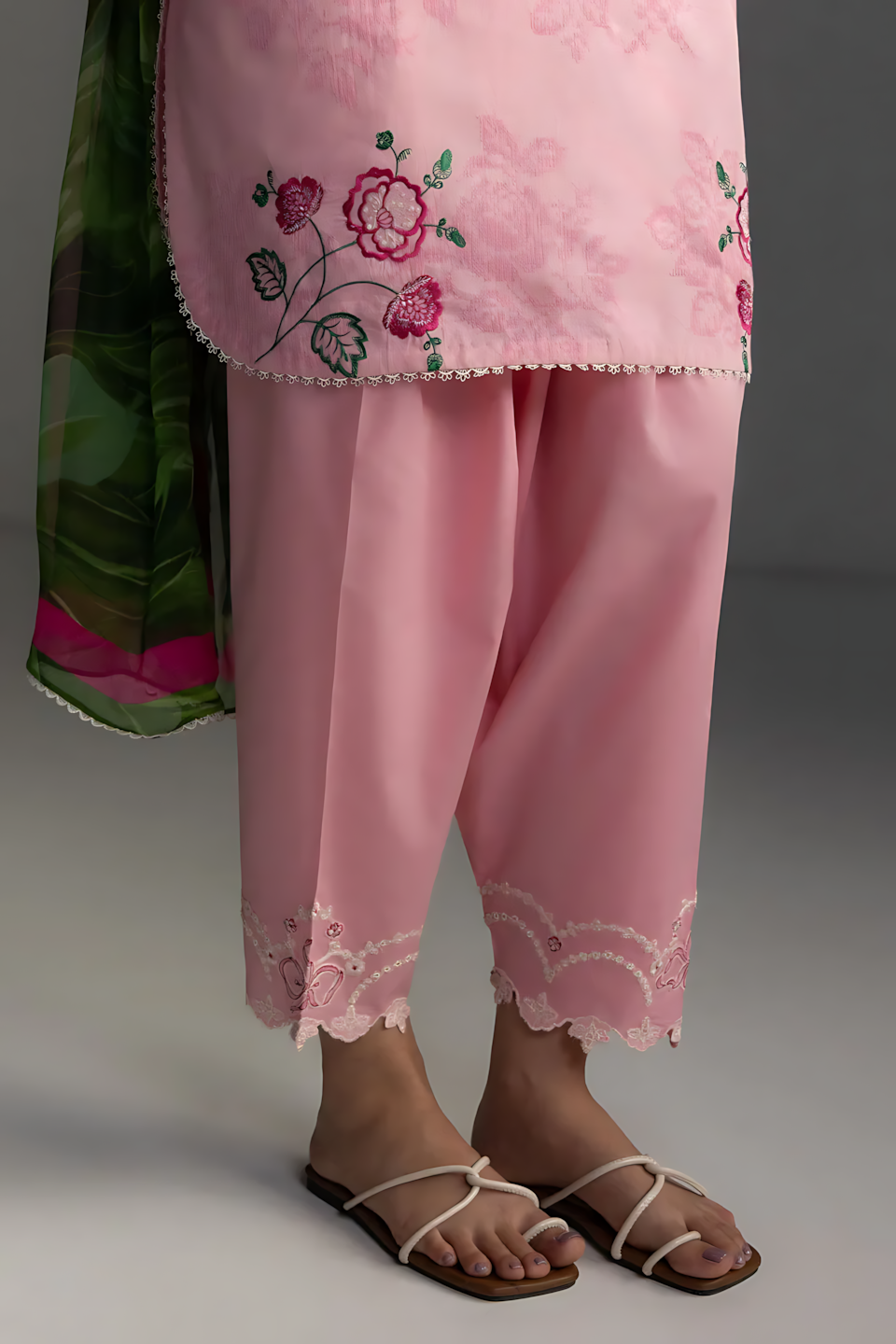 Pakistani Zara Shahjahan Coco Lawn Unstitched Three Piece - Light Pink