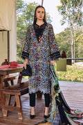 Pakistani M.Print by Maria B Lawn Unstitched Three Piece - Black
