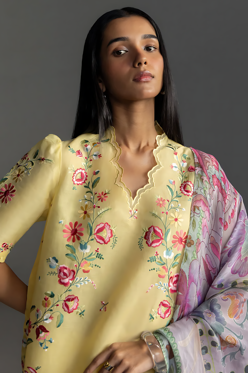 Pakistani Zara Shahjahan Coco Lawn Unstitched Three Piece - Limed Oak