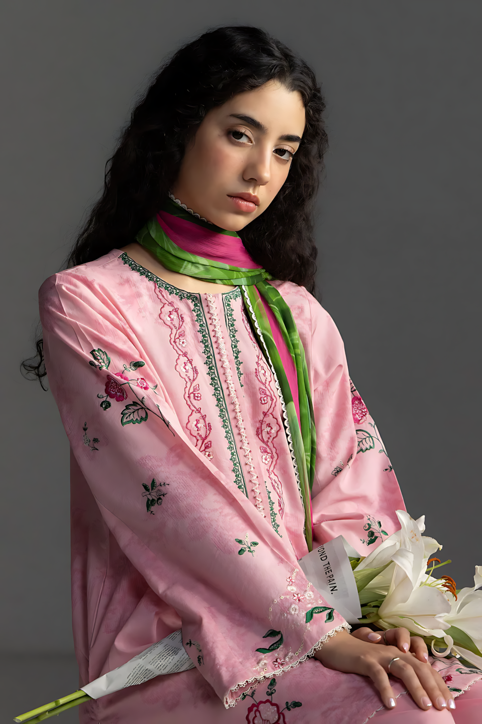 Pakistani Zara Shahjahan Coco Lawn Unstitched Three Piece - Light Pink