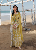 Pakistani Sahil by Qalamkar Lawn Unstitched Three Piece - Mustard
