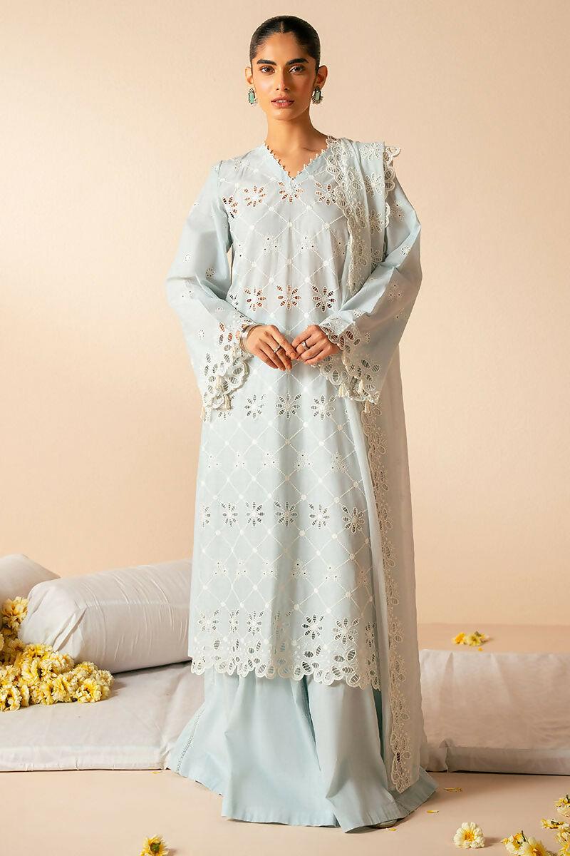 Pakistani Cross Stitch Chikankari Pastke Breeze Unstitched Three Piece
