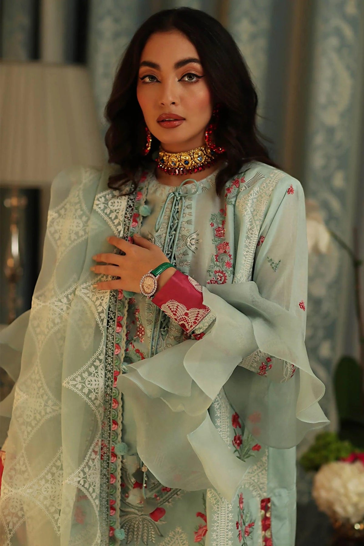 Pakistani Elan Luxury Lawn Premium Embroidered Unstitched Three Piece