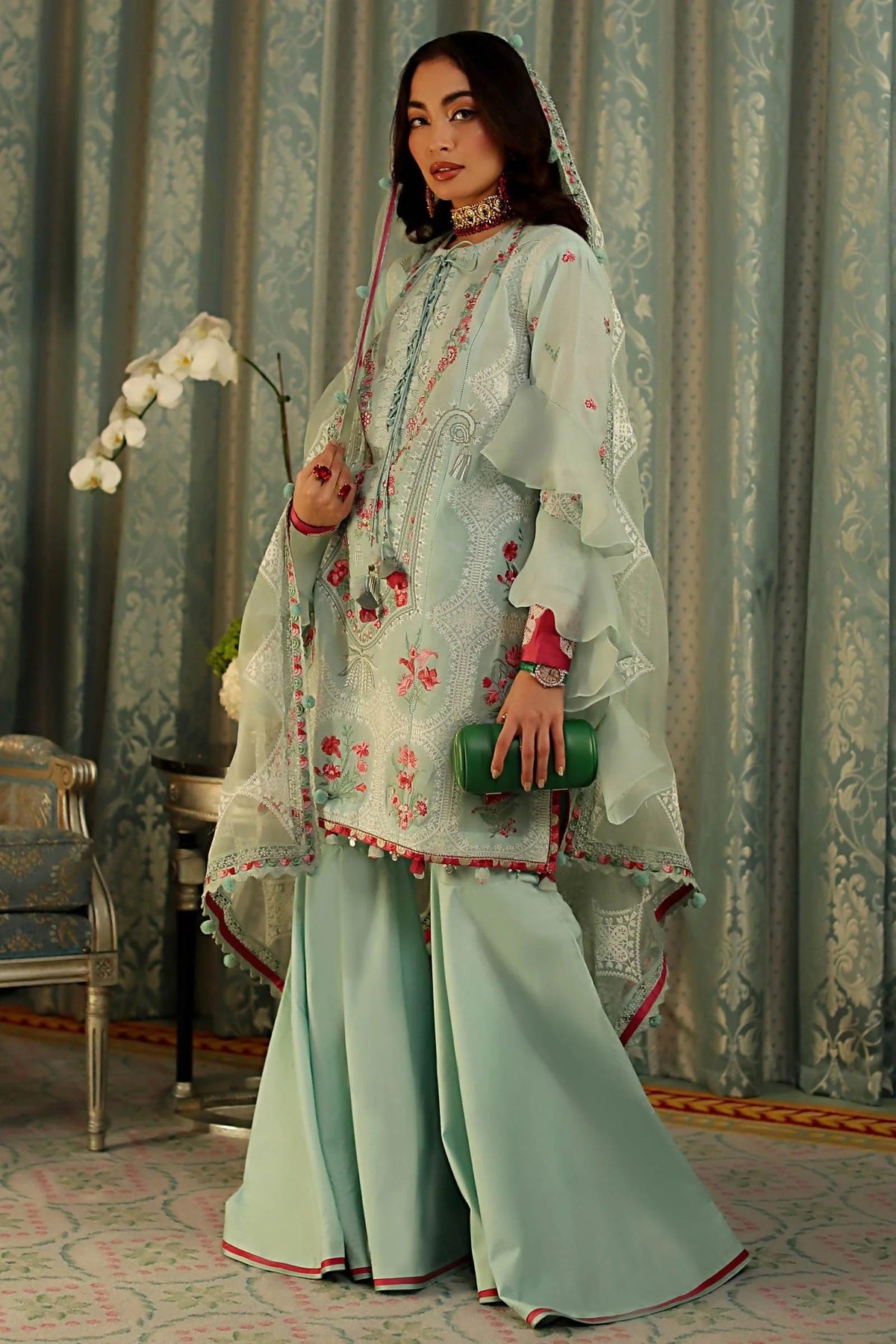 Pakistani Elan Luxury Lawn Premium Embroidered Unstitched Three Piece