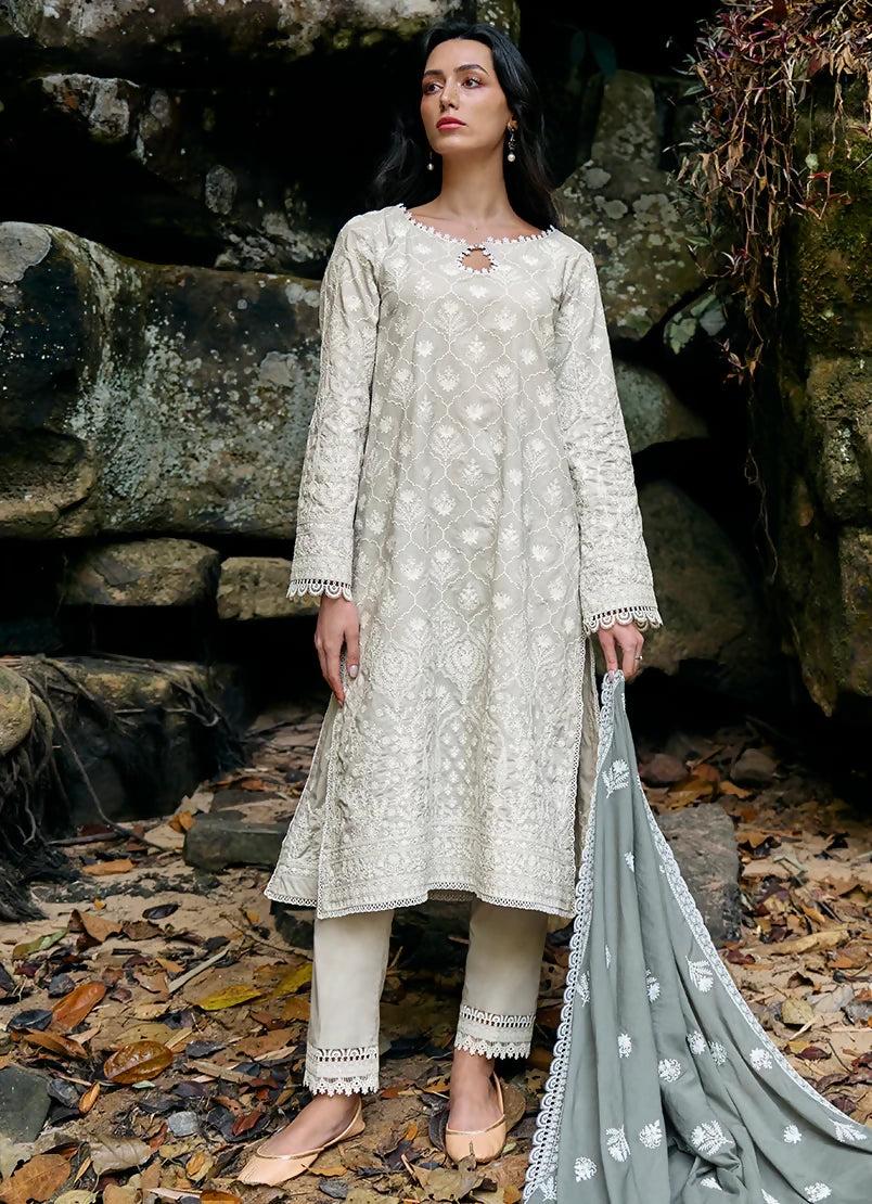 Pakistani Esra Lawnkari Geyser Unstitched Premium Three Piece