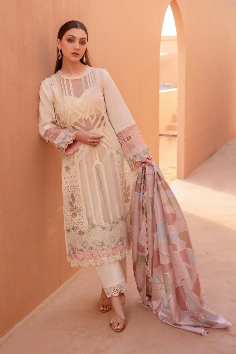 Pakistani Rang Rasiya Unstitched Nooreh Three Piece