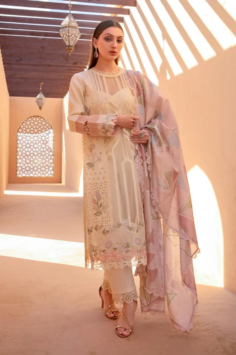 Pakistani Rang Rasiya Unstitched Nooreh Three Piece