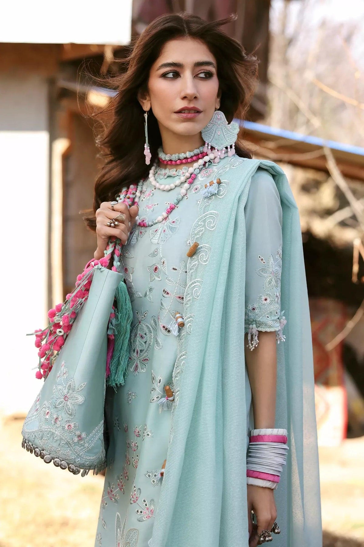 Pakistani Zaha Unstitched Lawn Aabroo Three Piece