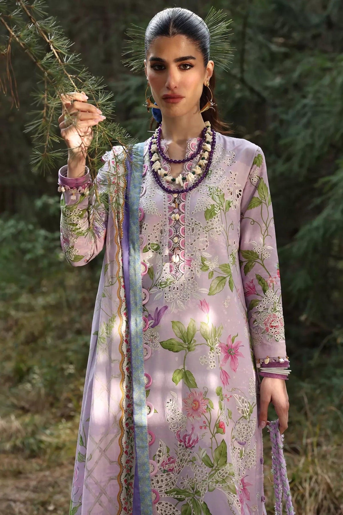 Pakistani Zaha Unstitched Lawn Elara Three Piece