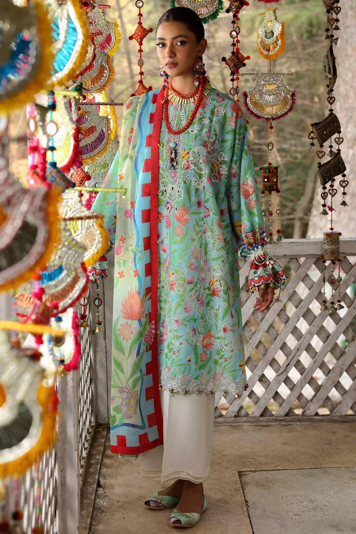 Pakistani Zaha Unstitched Lawn Zarah Three Piece