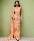 Pakistani Zara Shahjahan Unstitched Pinkish Tan Three Piece