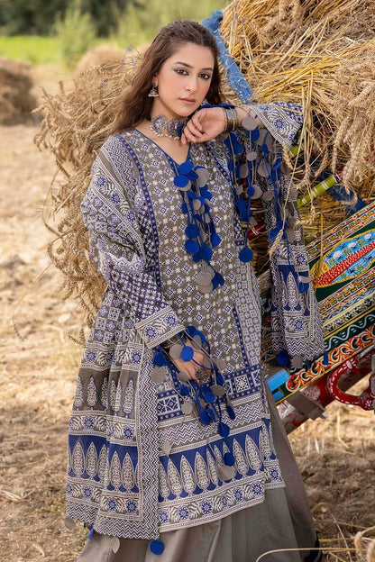 Pakistani Ajrak by Gul Ahmed Printed Unstitched Lawn Three Piece - Hemp