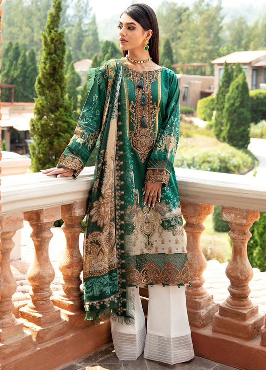 Pakistani Gulaal Embroidered Luxury Lawn Unstitched Three Piece - Ayse