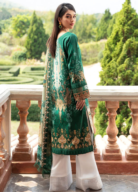 Pakistani Gulaal Embroidered Luxury Lawn Unstitched Three Piece - Ayse