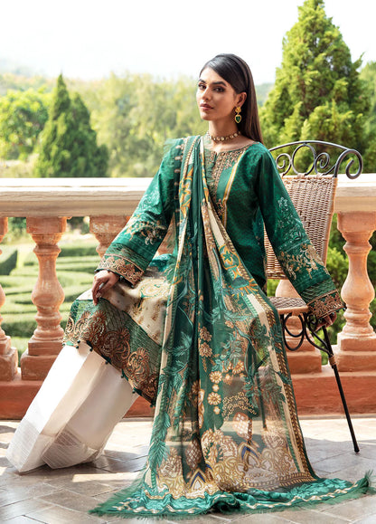 Pakistani Gulaal Embroidered Luxury Lawn Unstitched Three Piece - Ayse