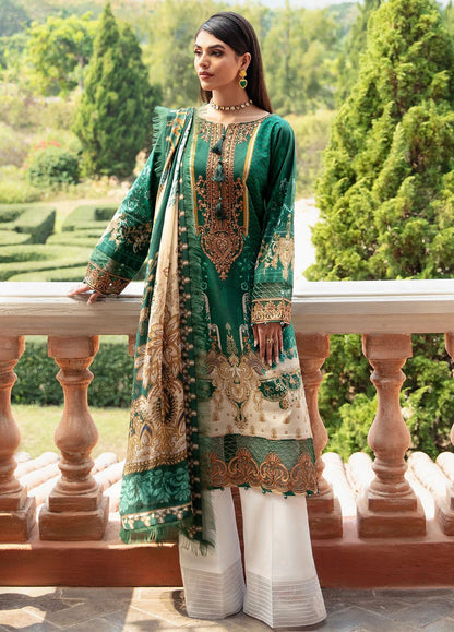 Pakistani Gulaal Embroidered Luxury Lawn Unstitched Three Piece - Ayse