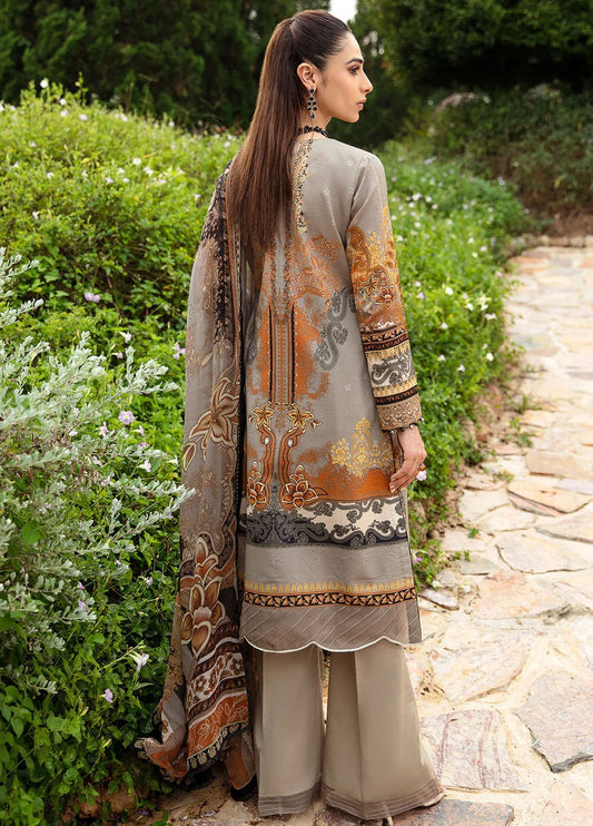 Pakistani Gulaal Embroidered Luxury Lawn Unstitched Three Piece - Amirat